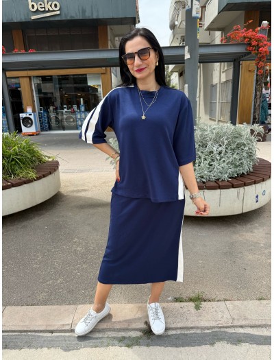 LACİVERT ETEKLİ TAKIM 