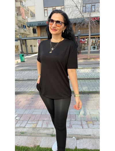 MODAL KUMAŞ SİYAH  TŞÖRT 