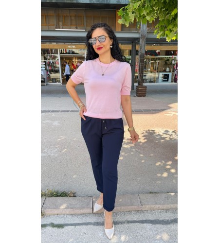 LACİVERT DUBLE PAÇA PANTOLON 